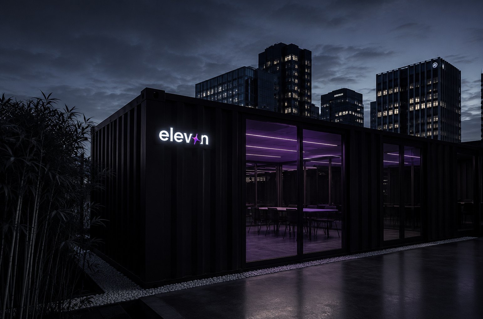 Elevon - strešná kontajnerová kancelária s panorámou mesta
